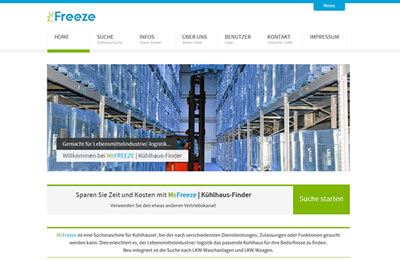 McFreeze Kühlhausportal